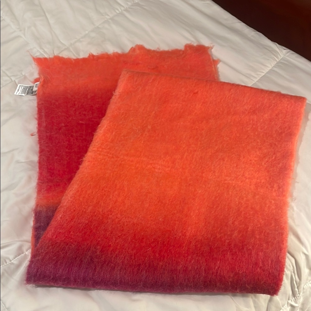 Vibrant Orange and Red Scarf